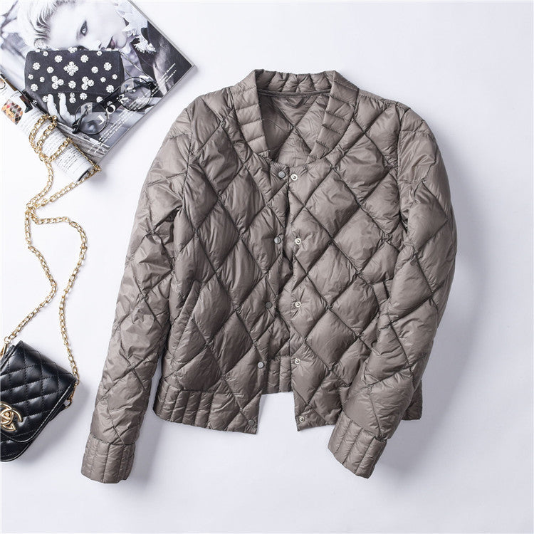 Women's lightweight buttoned fall jacket