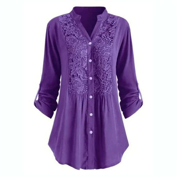 Loose Lace Stitching Shirt