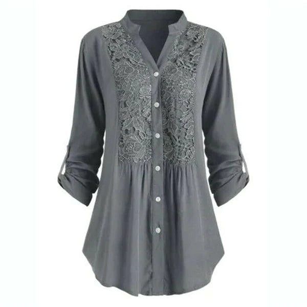 Loose Lace Stitching Shirt