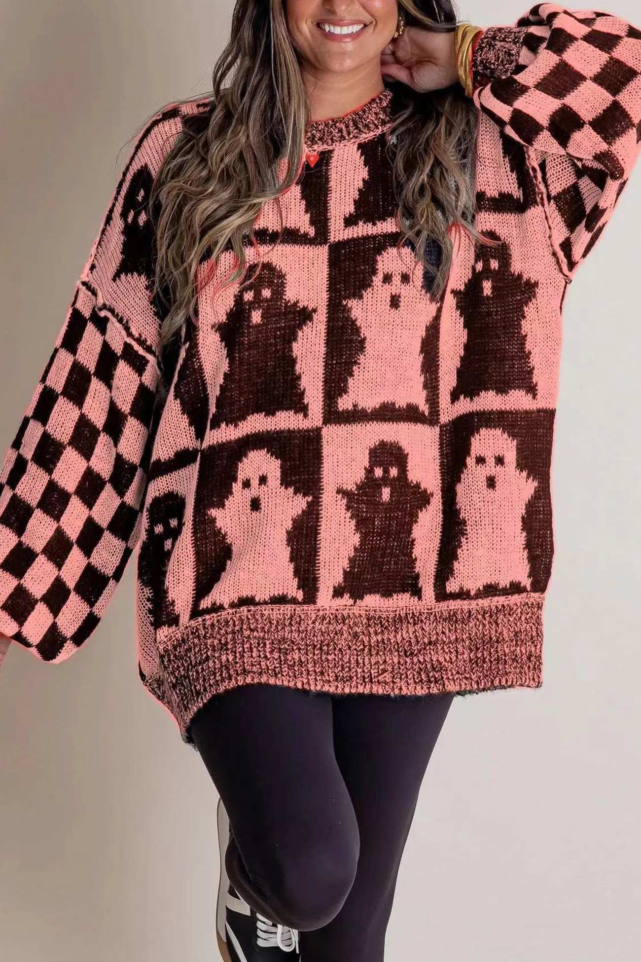 Loose Fit Crew Neck Halloween Sweater