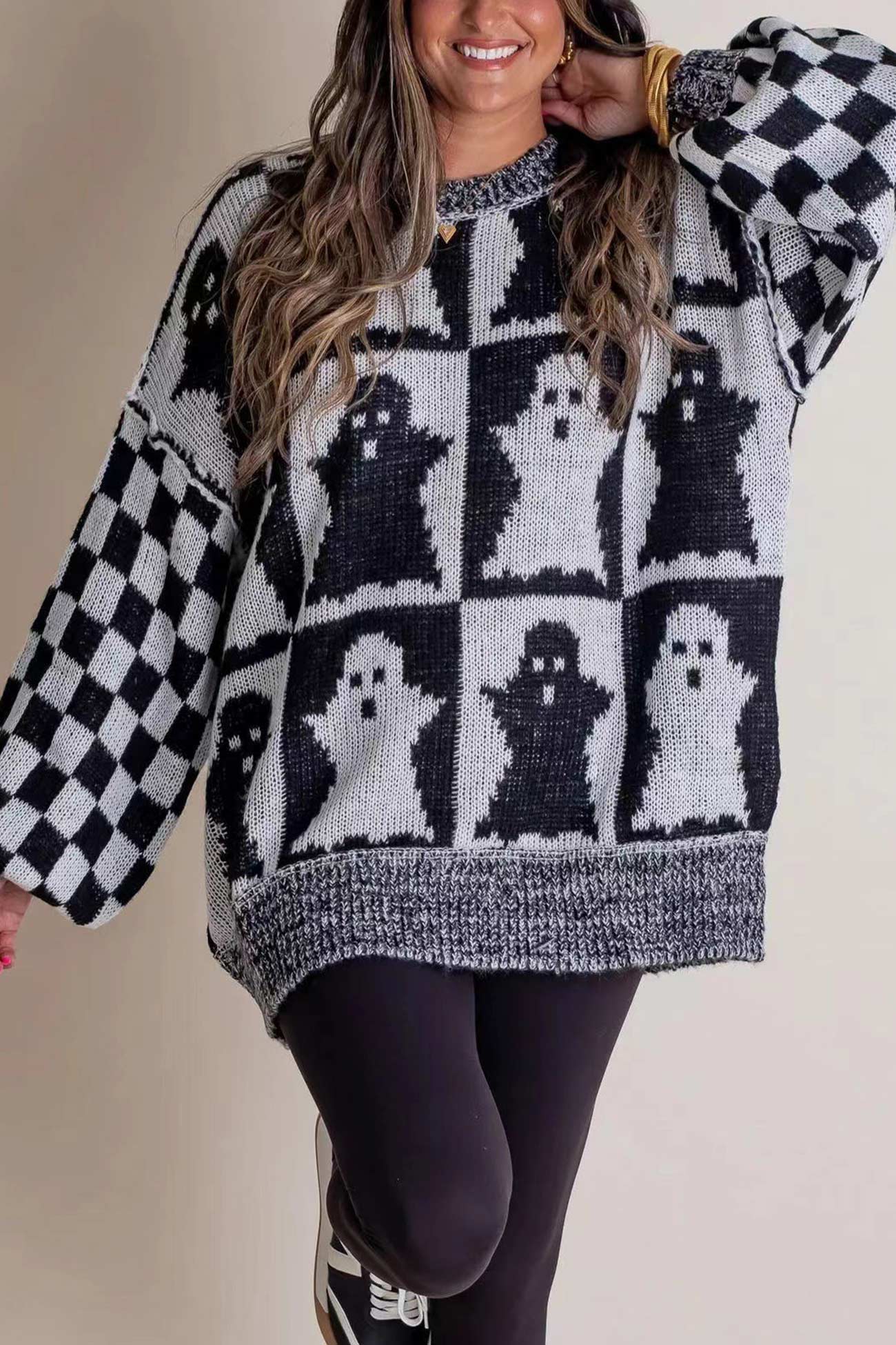 Loose Fit Crew Neck Halloween Sweater