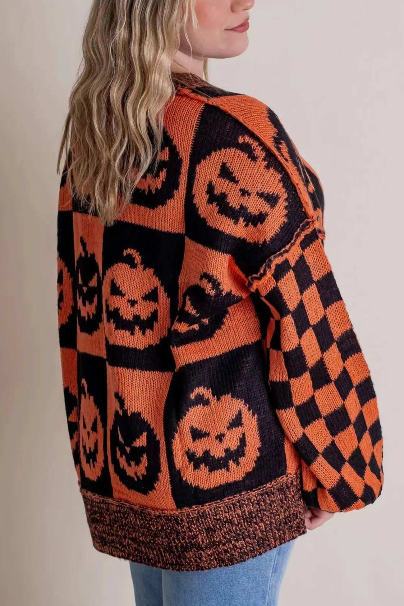 Loose Fit Crew Neck Halloween Sweater