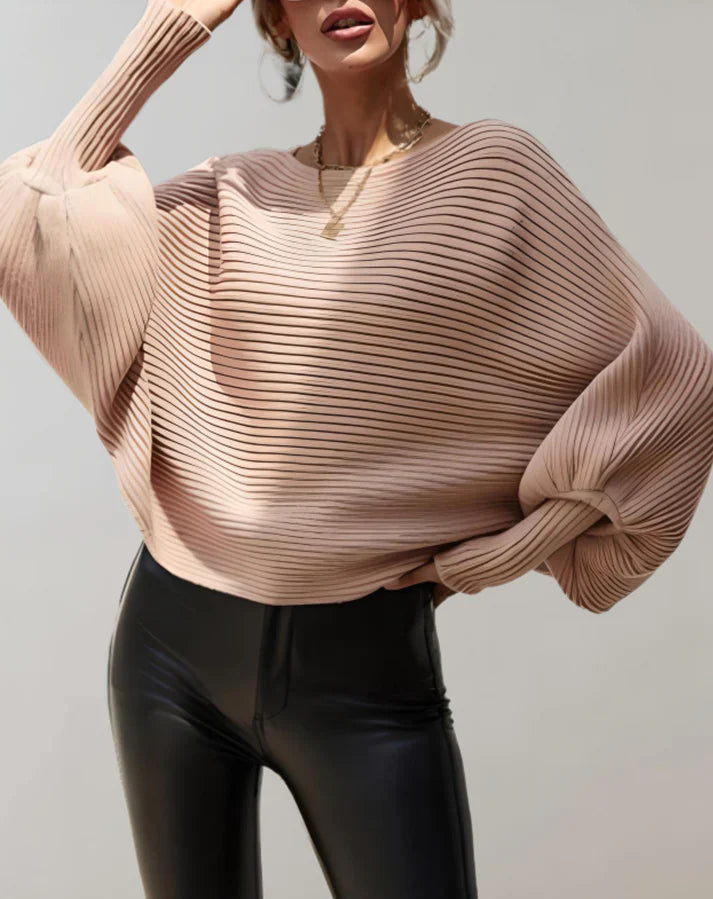 Women's trendy ribbed sweater