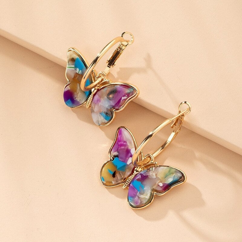 Crystal Butterfly Radiant Earrings
