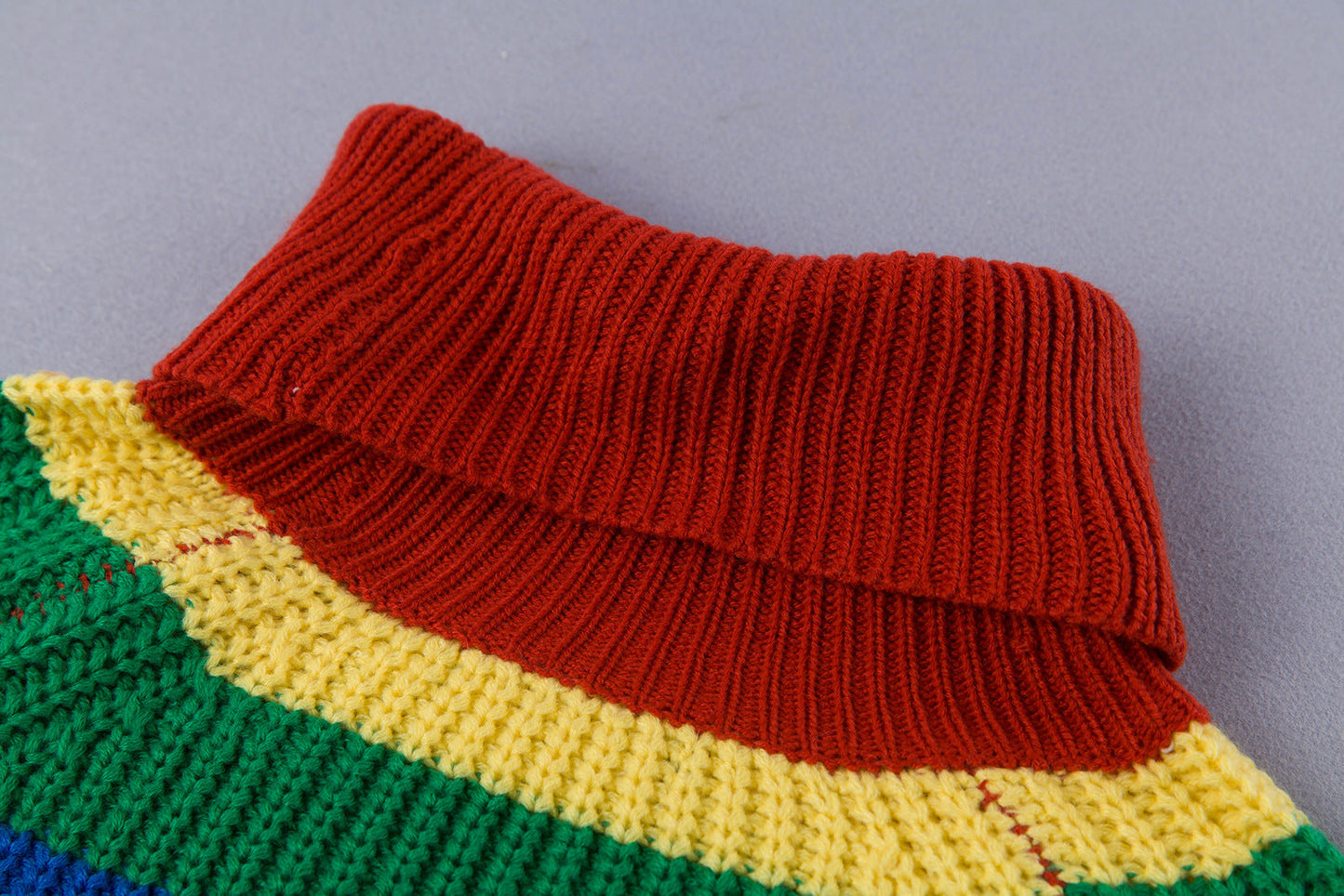Women's rainbow stripe sweater