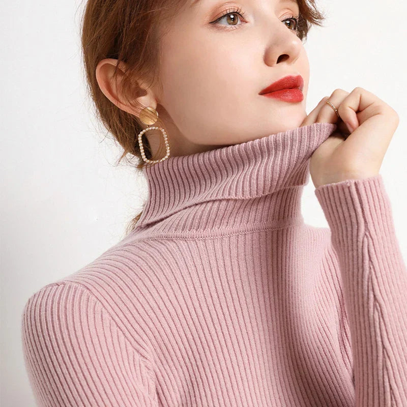Slim Fit Knitted Turtleneck Sweater