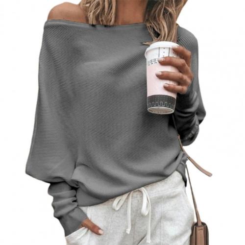 Women's elegant boat neck raglan sleeve sweater