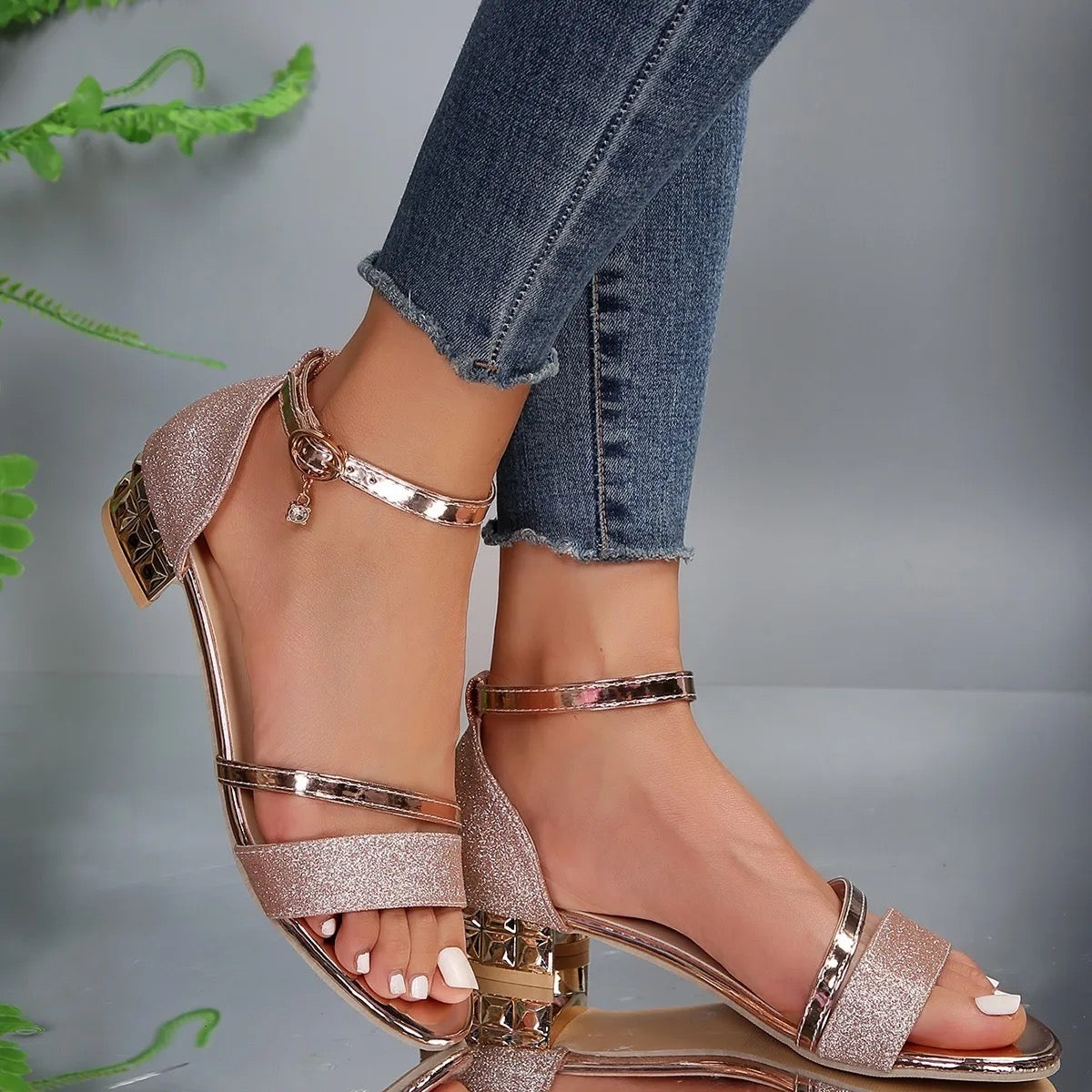 Cushioned Insole Open Toe Ankle Strap Sandals