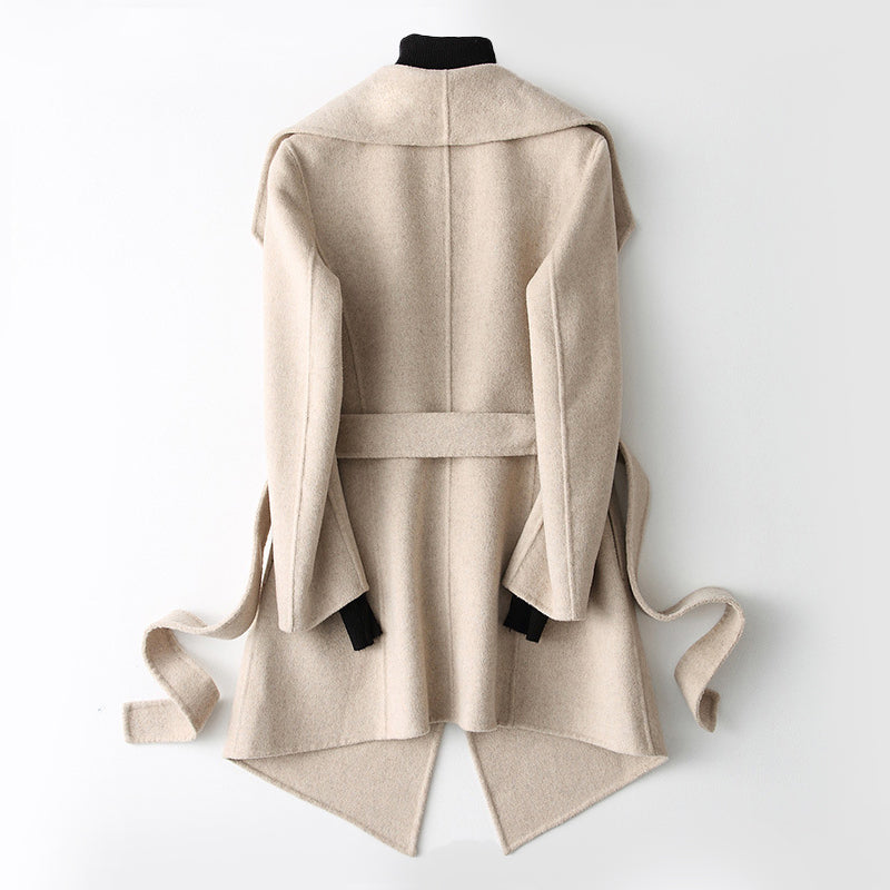 Graciela - elegant double sided coat with belt