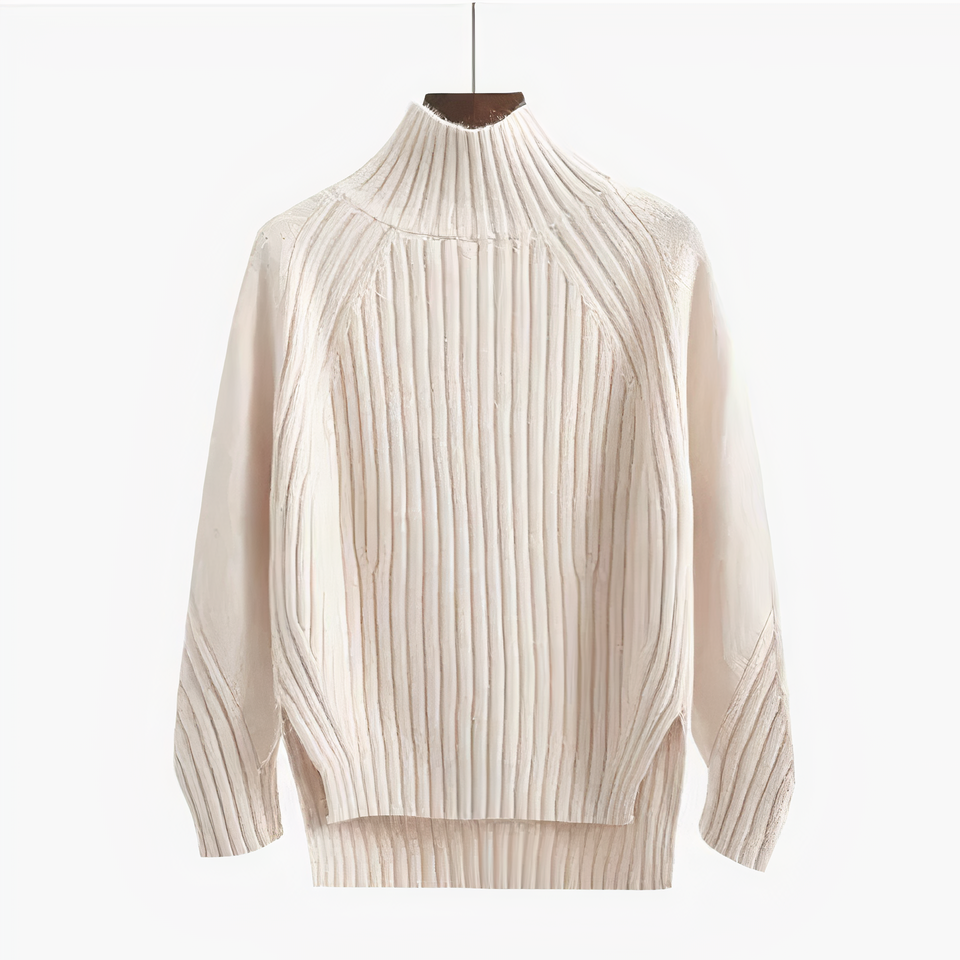 Twist Hem Solid Color Pullover Sweater
