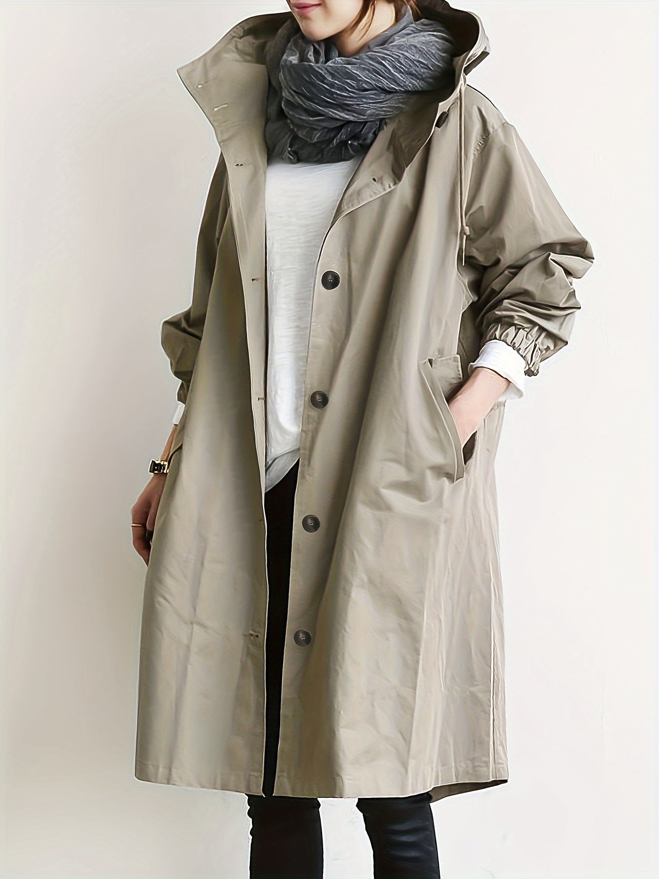 Women's khaki trench coat