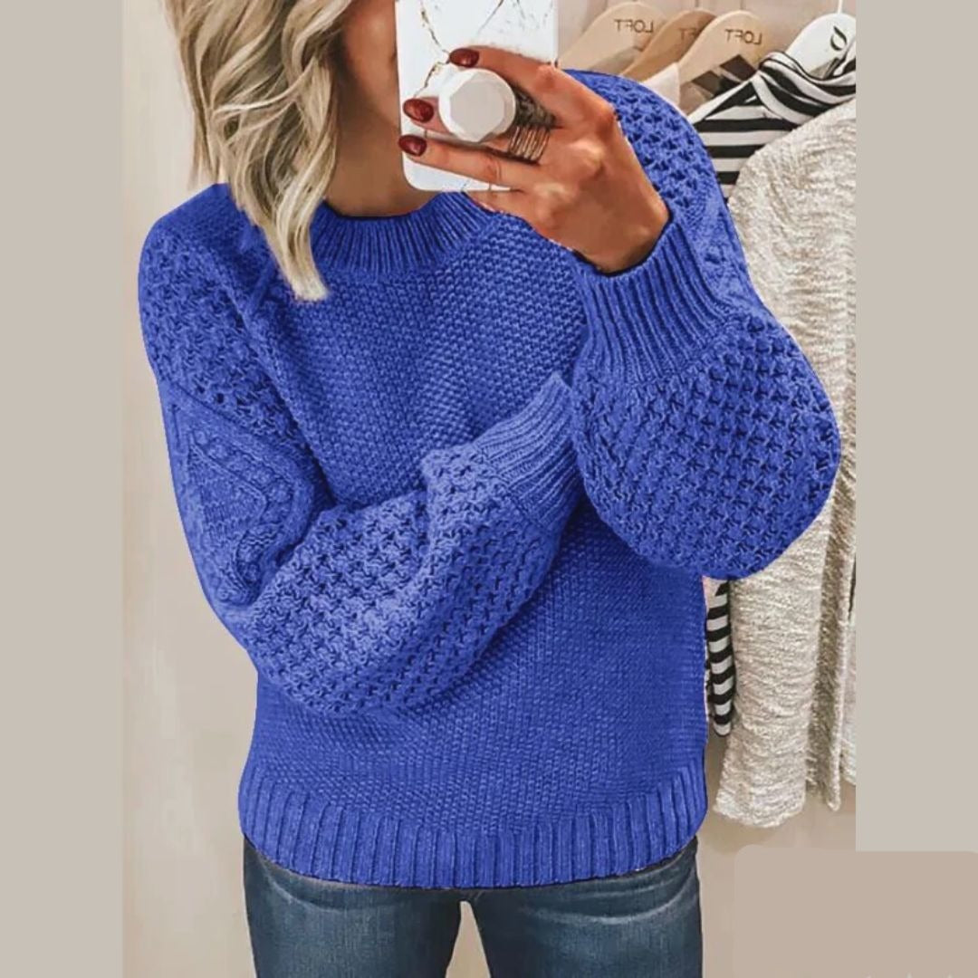 Women's solid color sweater