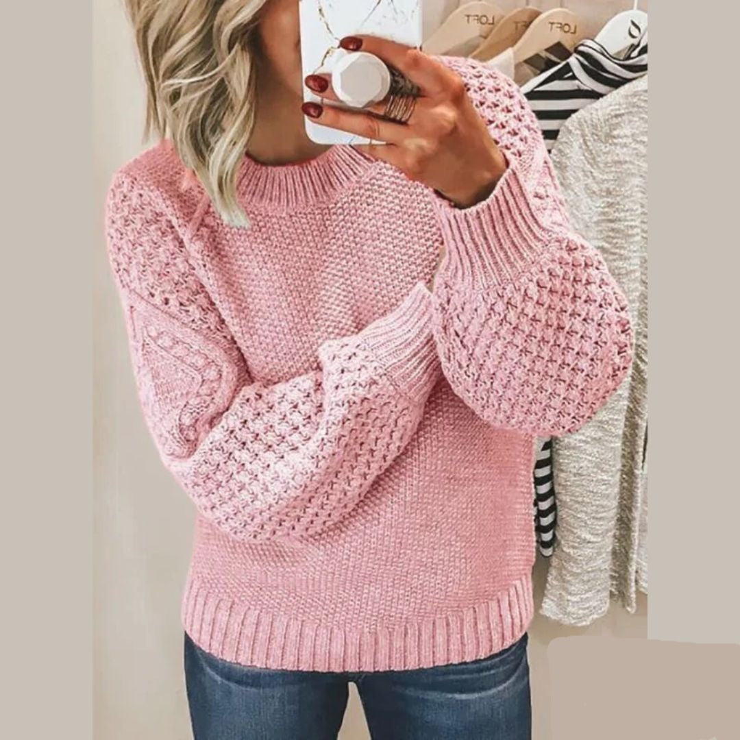 Women's solid color sweater