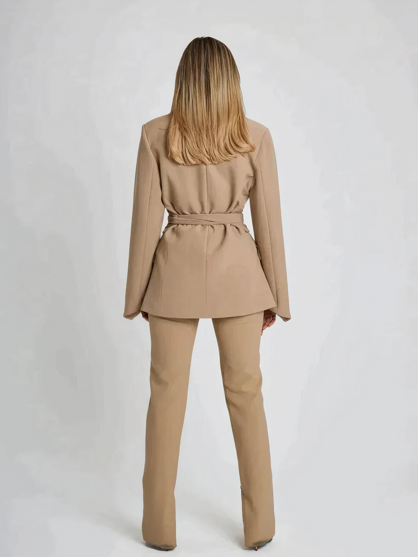 Women's high-end lace-up two-piece suit