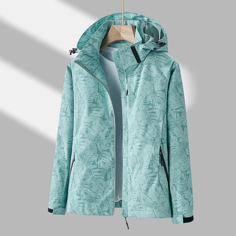 Women's elegant printed winter jacket