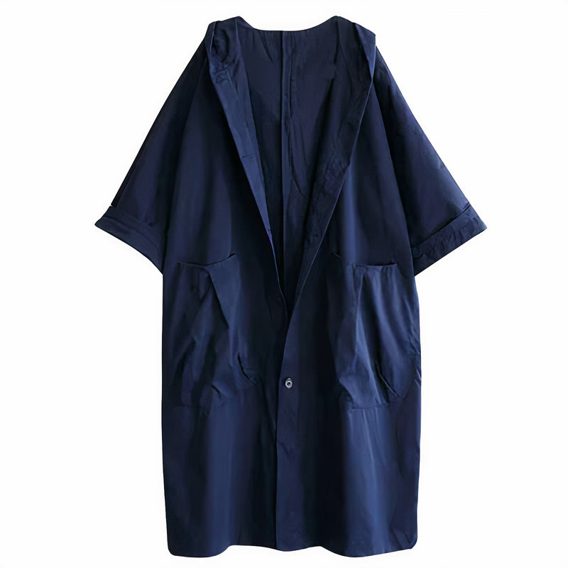 Women's oversized hooded windbreaker spring/autumn coat