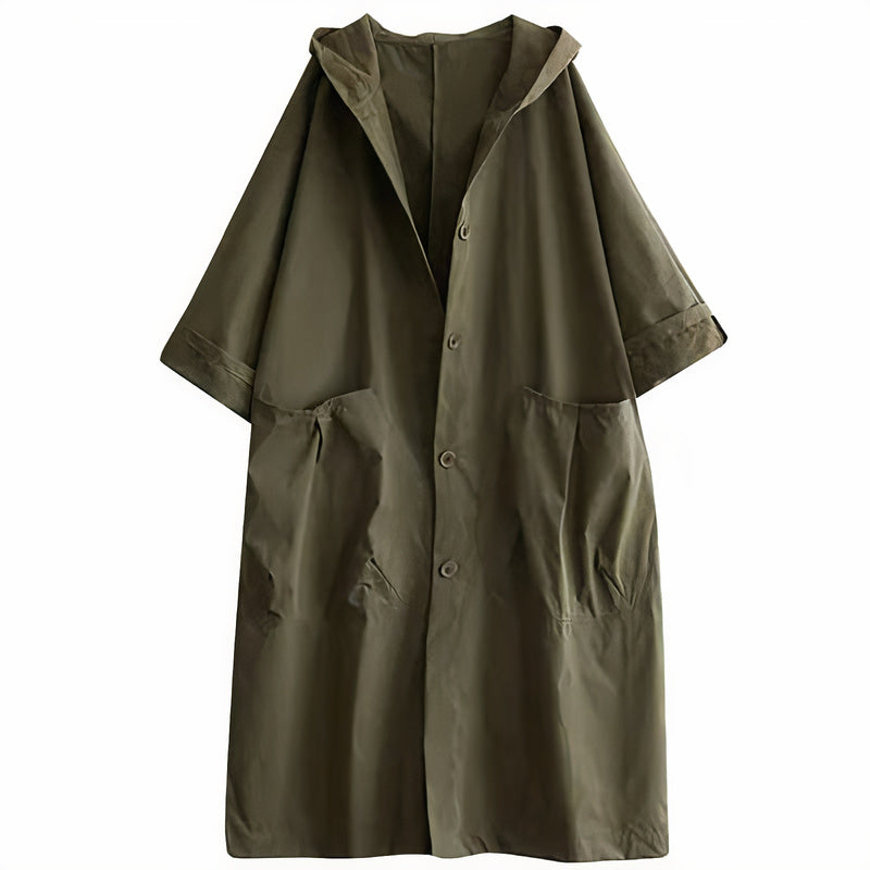 Women's oversized hooded windbreaker spring/autumn coat