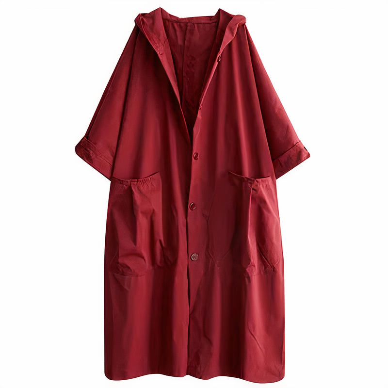 Women's oversized hooded windbreaker spring/autumn coat