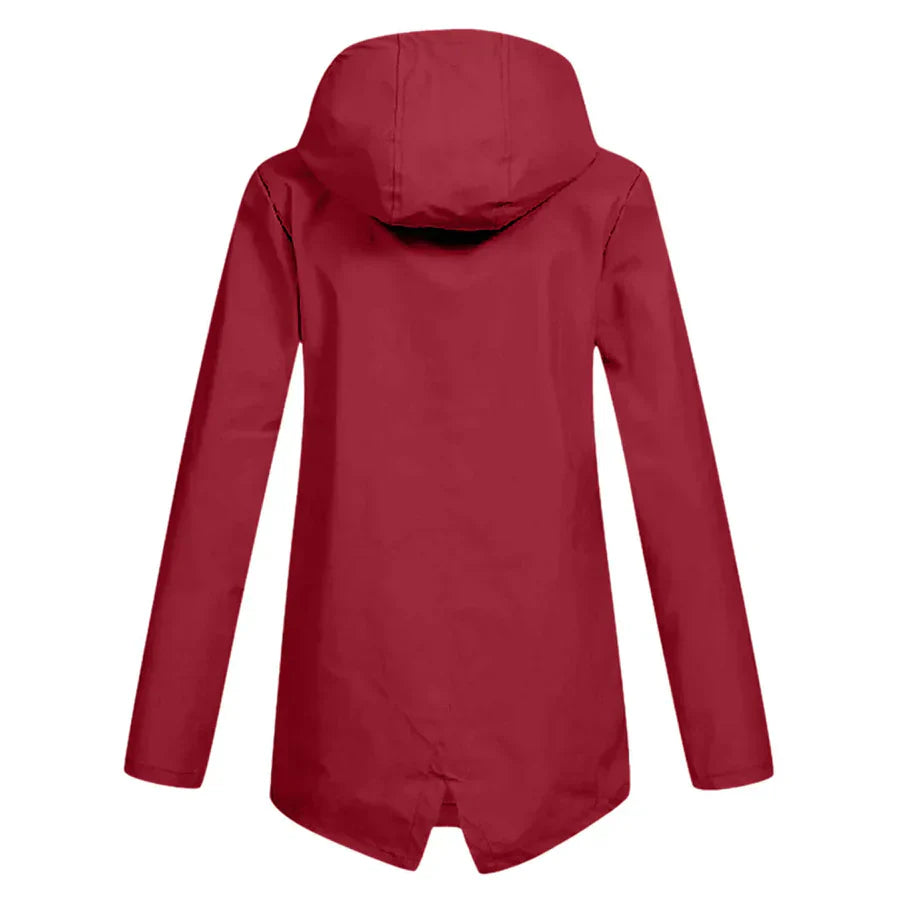 Waterproof Hooded Zip-Up Front Pocket Coat