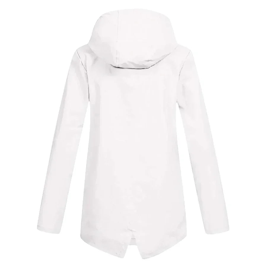 Waterproof Hooded Zip-Up Front Pocket Coat