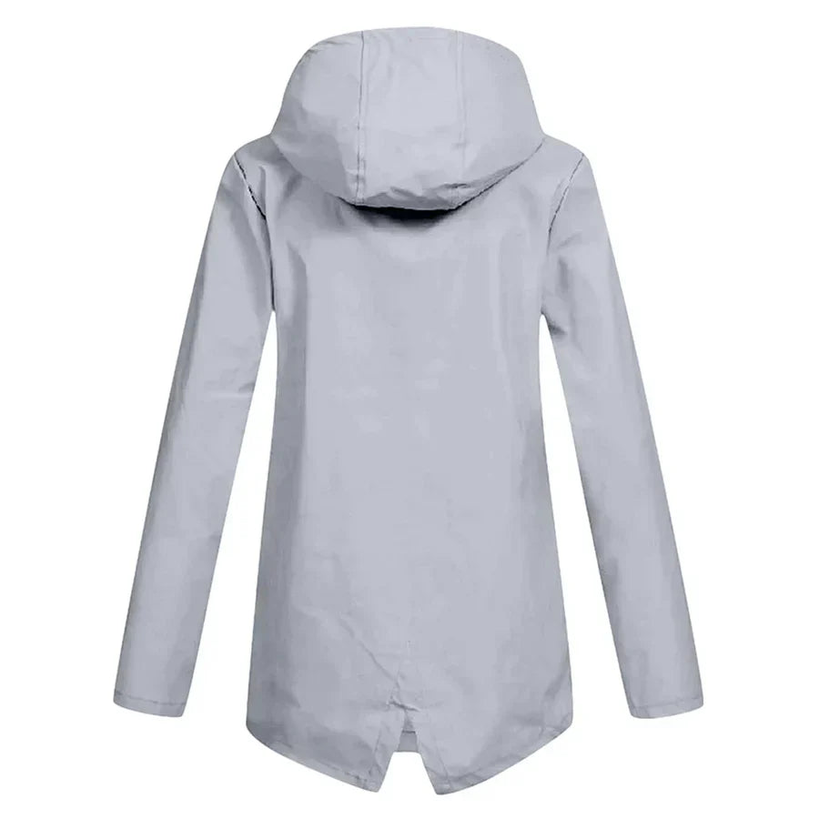 Waterproof Hooded Zip-Up Front Pocket Coat