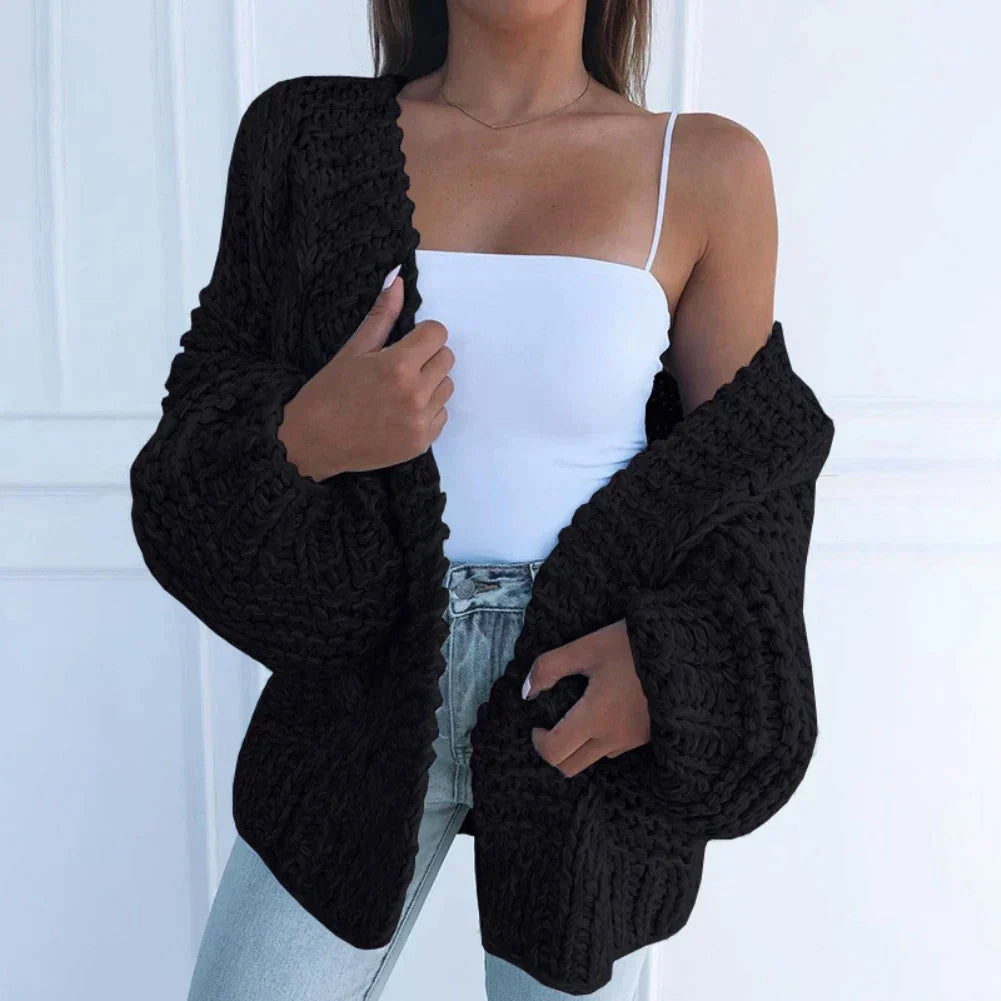 Women's knitted mohair cardigan for casual wear