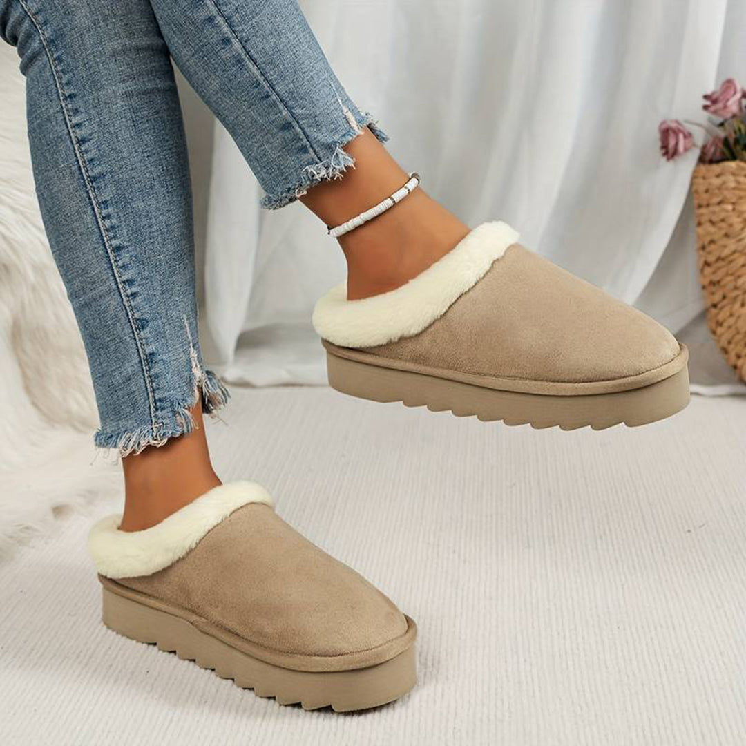 Women's winter slip-on snow low-top boots