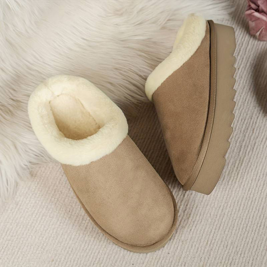 Women's winter slip-on snow low-top boots