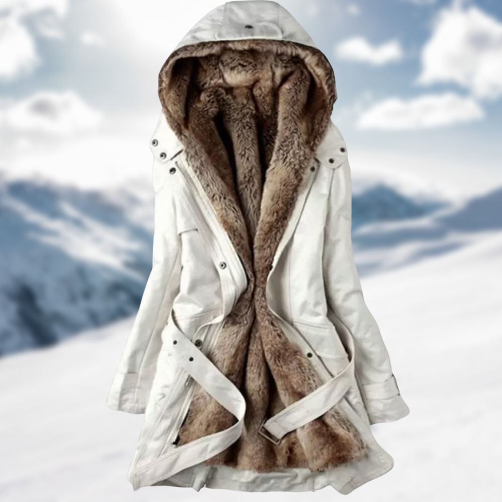 "Sophie Eleanor" Hooded Belted Winter Parka