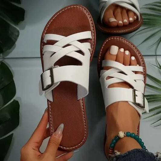 Stylish Flat Sole Summer Slippers