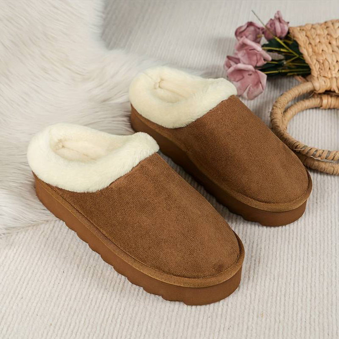 Women's winter slip-on snow low-top boots