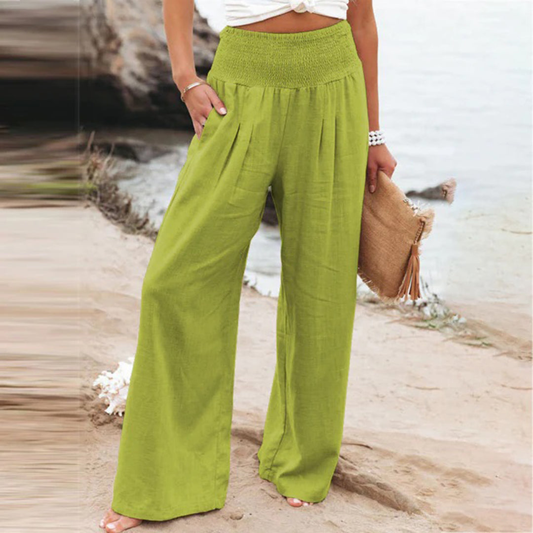 Flowy High-Waisted Wide-Leg Pants