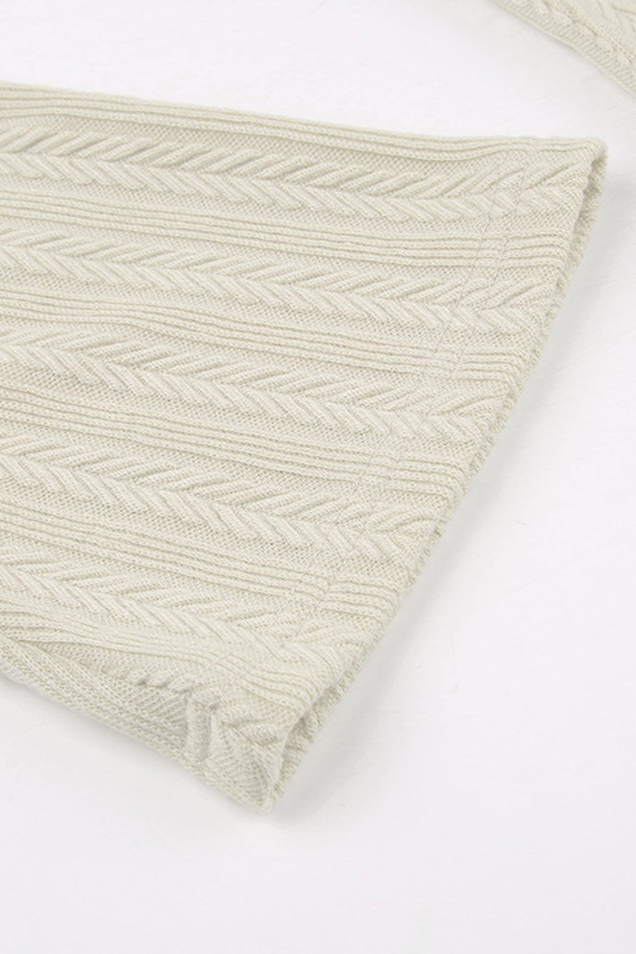 Cable Knit Flared Sleeve Sweater Dress