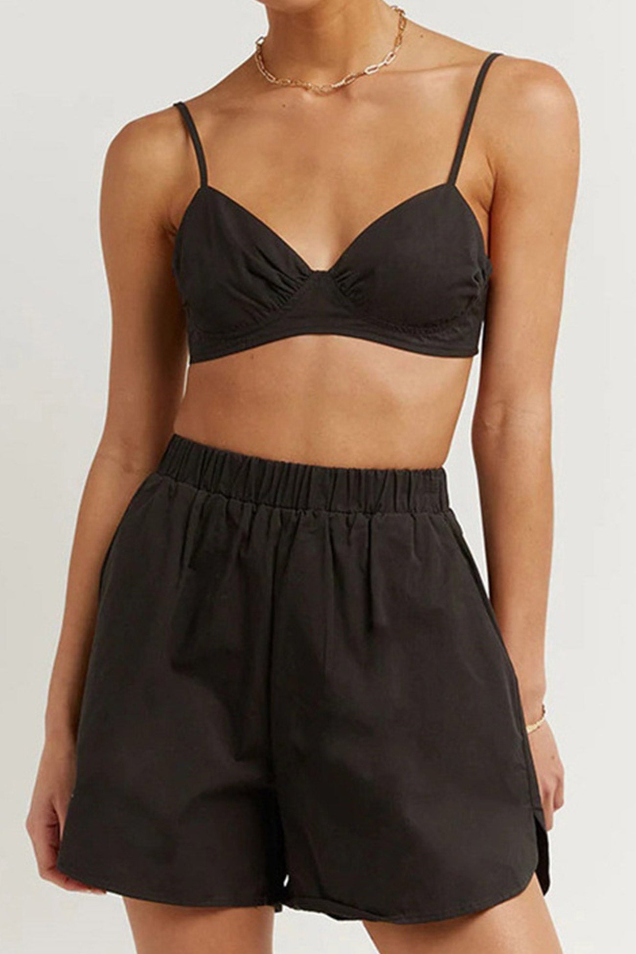 Freyda - long sleeve shirt vest three-piece shorts set