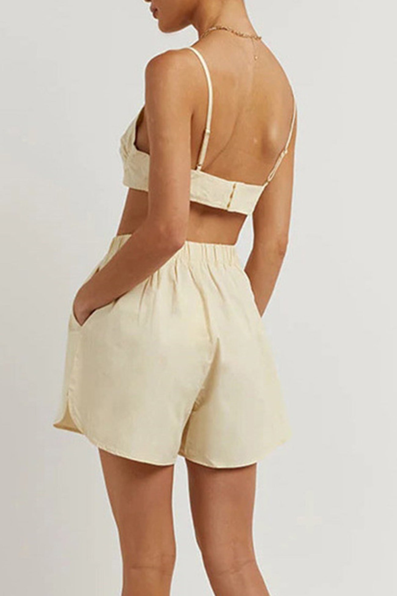 Freyda - long sleeve shirt vest three-piece shorts set