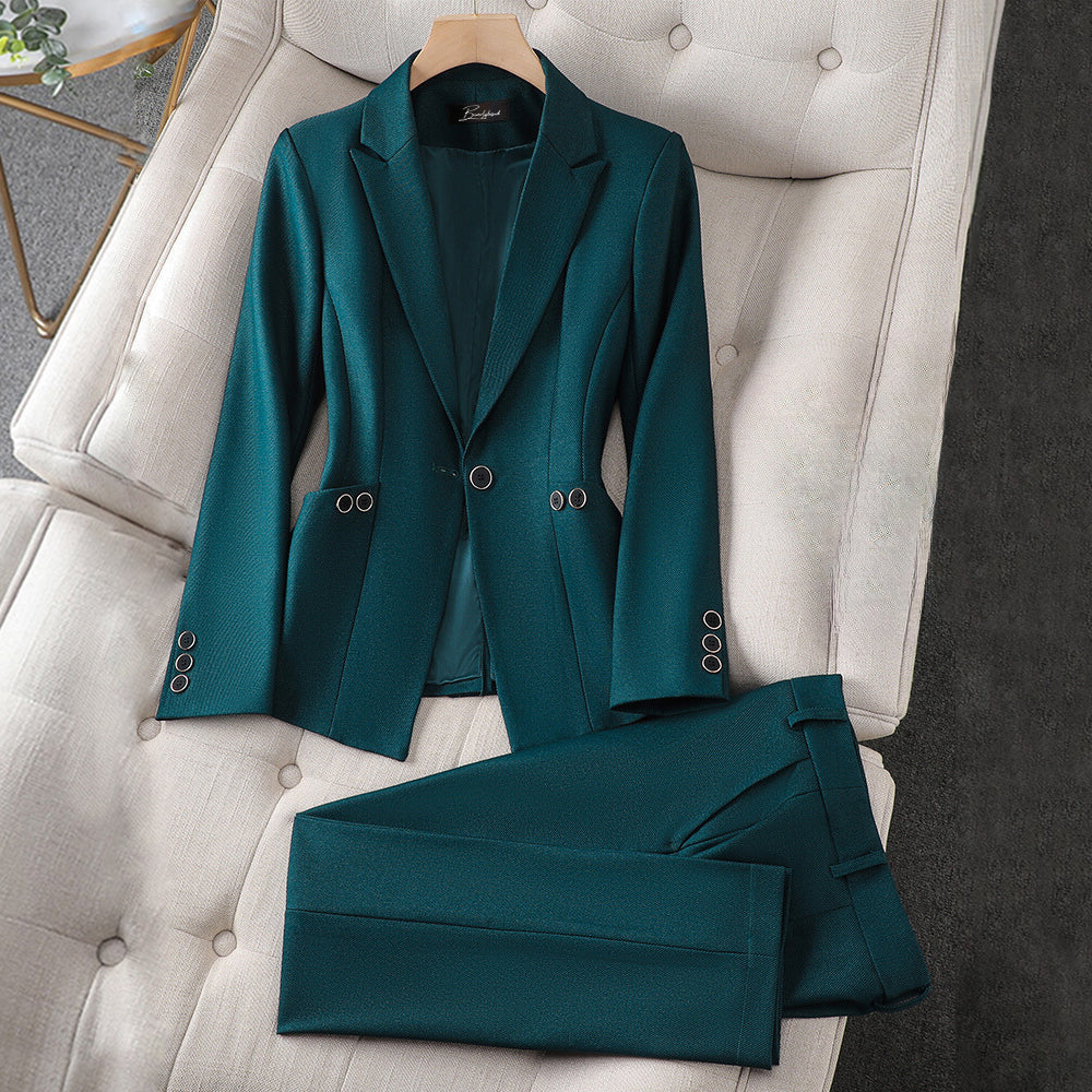 Business Formal Two-Piece Blazer and Pants Set
