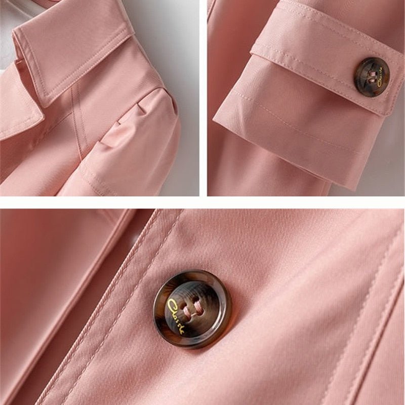 Women's elegant long windbreaker jacket