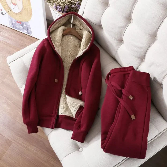 Women's comfortable fleece lounge set