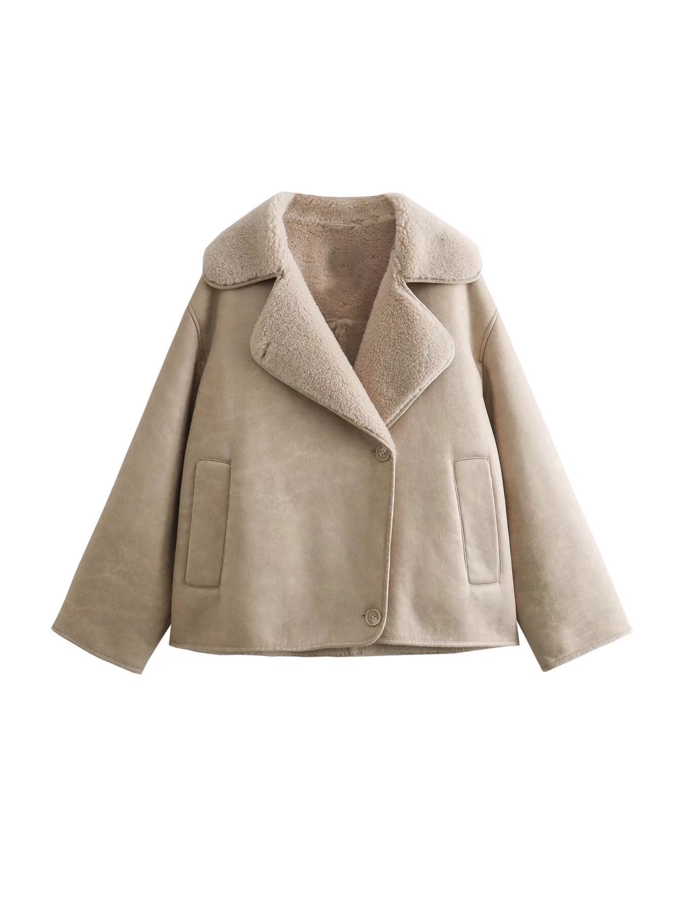 Women's thickened suede jacket