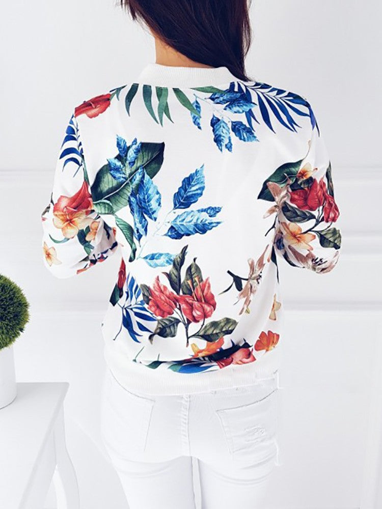 Telida - Print long sleeve bomber jacket for women