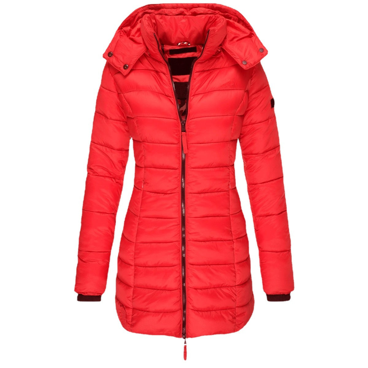 Women's winter puffer jacket with hood