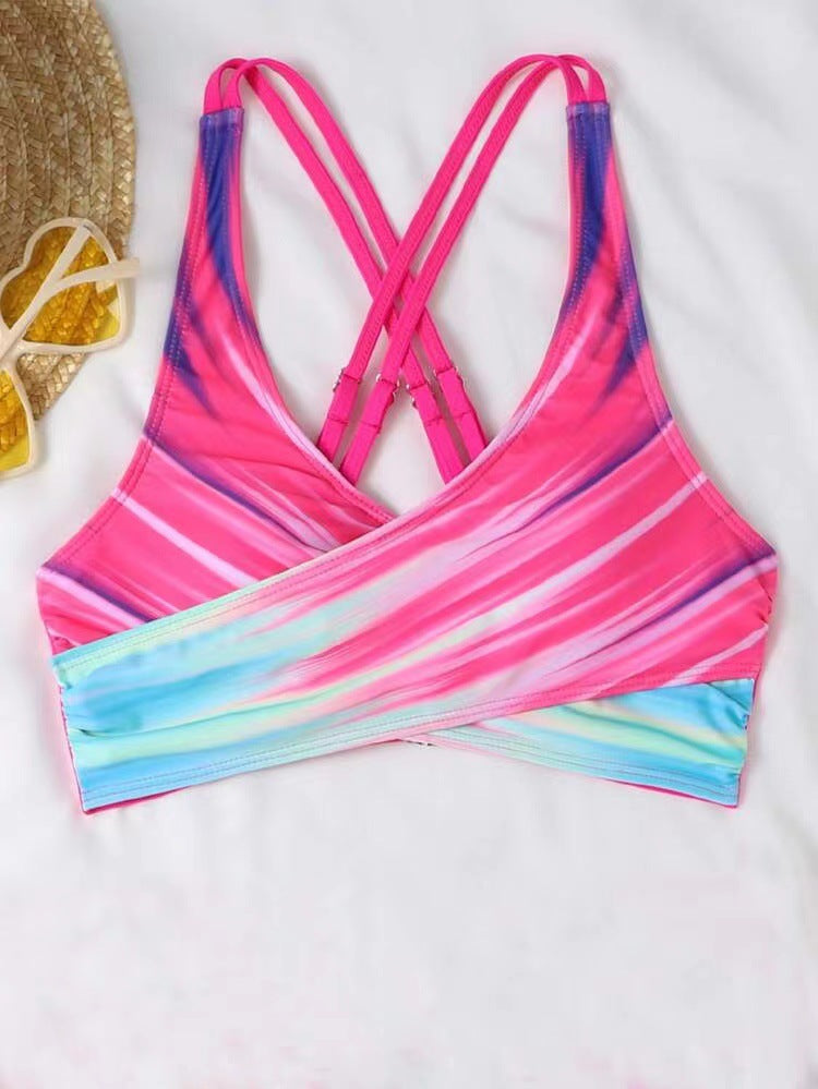 High-Waisted Plunge Wrap Bikini Set