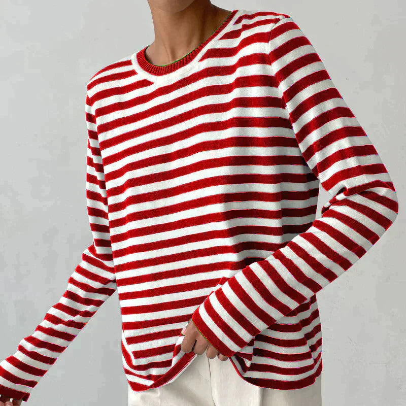 Women's elegant striped top
