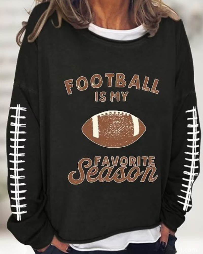 Women’s Sweatshirt - Knit - Crew Neck - Long Sleeve - Relaxed Fit - Graphic Print