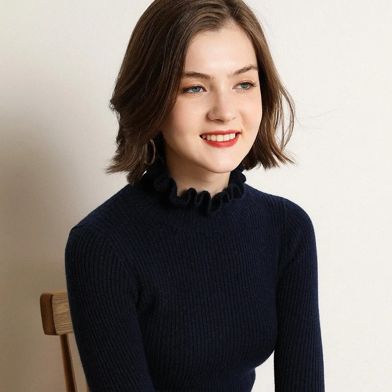 Women's slim fit long sleeve sweater