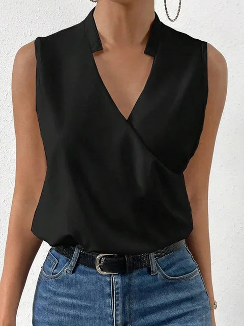 Sleeveless Printed Tank Top - Lightweight Summer Casual Blouse