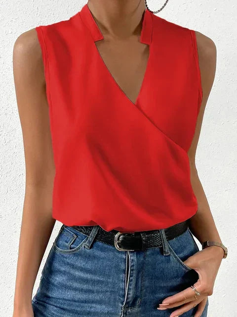 Sleeveless Printed Tank Top - Lightweight Summer Casual Blouse