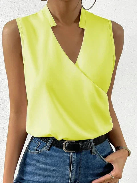 Sleeveless Printed Tank Top - Lightweight Summer Casual Blouse