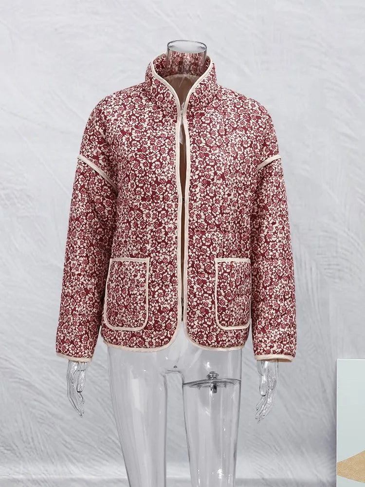 Women's vintage floral print jacket