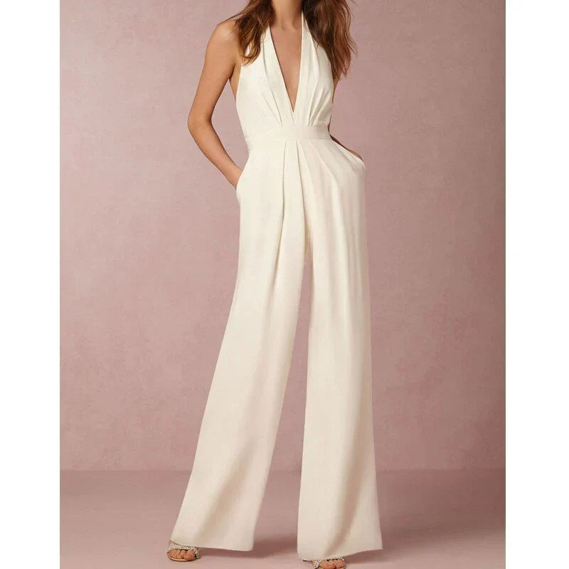 Women's modern chic sleeveless jumpsuit